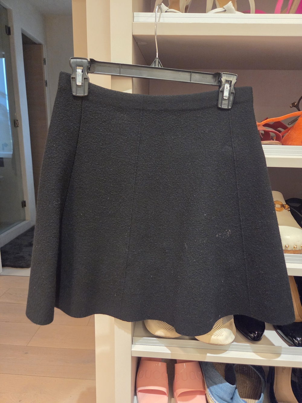 Theory Black A-Line Skirt